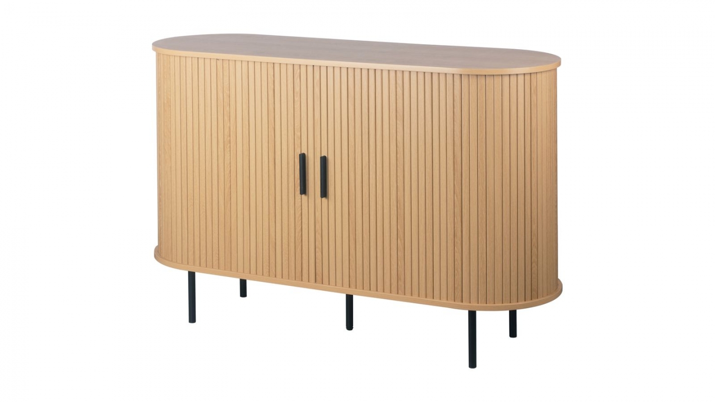 Buffet 2 portes effet Chêne 120 cm - Sora Buffet 2 portes effet Chêne 120 cm - Sora