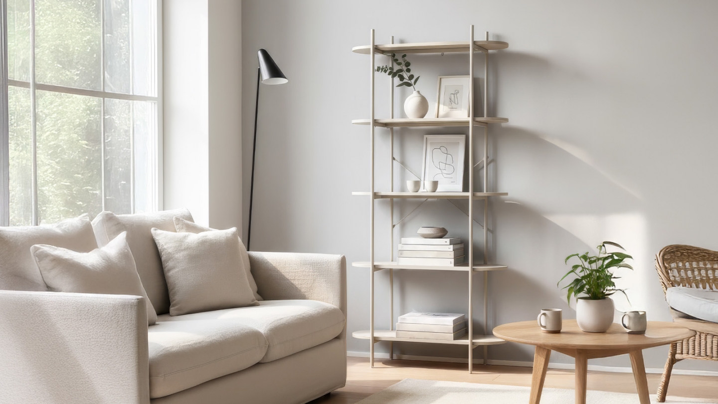 Etagère 5 niveaux beige 80 cm - Vara Etagère 5 niveaux beige 80 cm - Vara