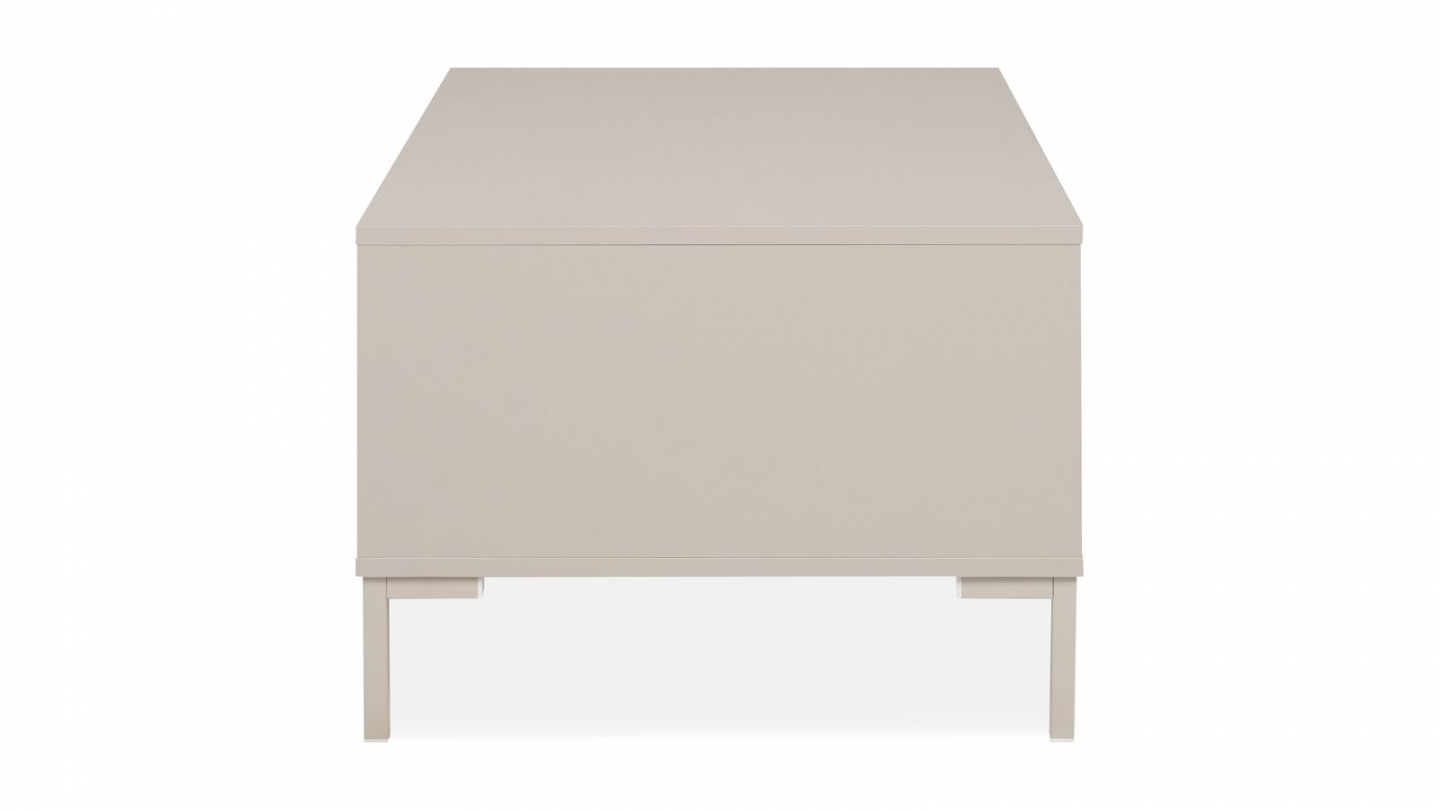 Table basse 2 portes 1 niche beige 100 cm - Ronda Table basse 2 portes 1 niche beige 100 cm - Ronda