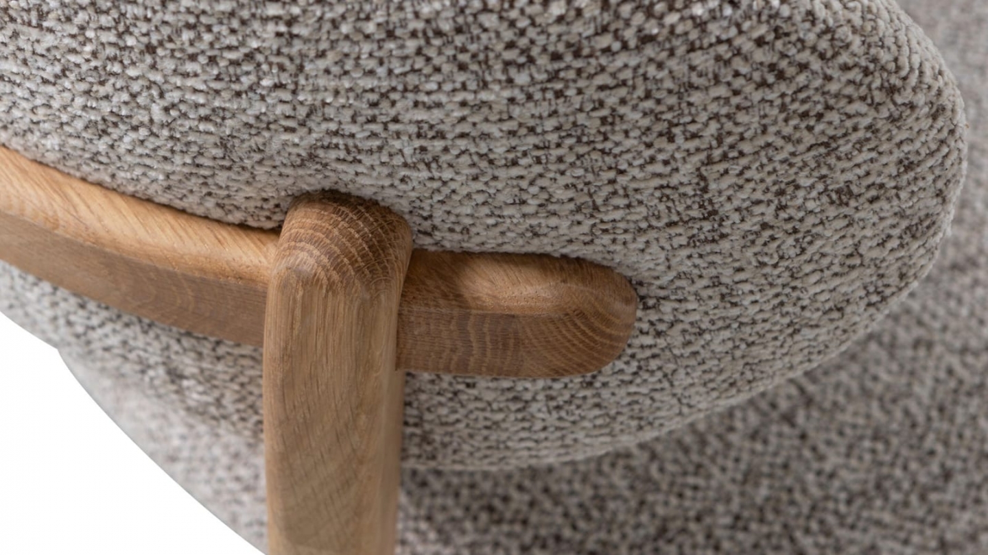 Lot de 2 chaises de salle à manger en tissu tissé - Udar Lot de 2 chaises de salle à manger en tissu tissé - Udar