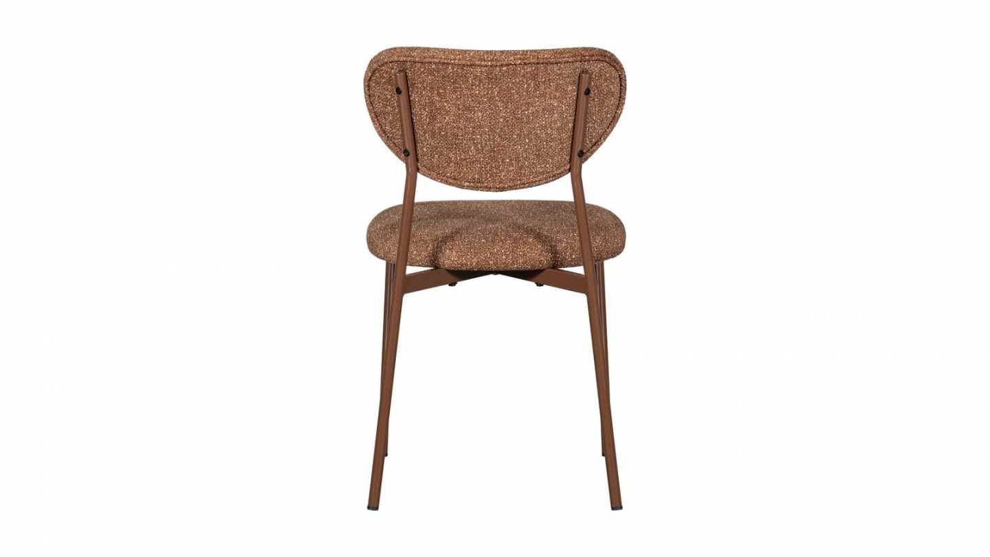 Lot de 2 chaises de salle à manger en tissu tissé marron - Valor Lot de 2 chaises de salle à manger en tissu tissé marron - Valor