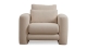 Fauteuil en tissu teddy beige - Amaya