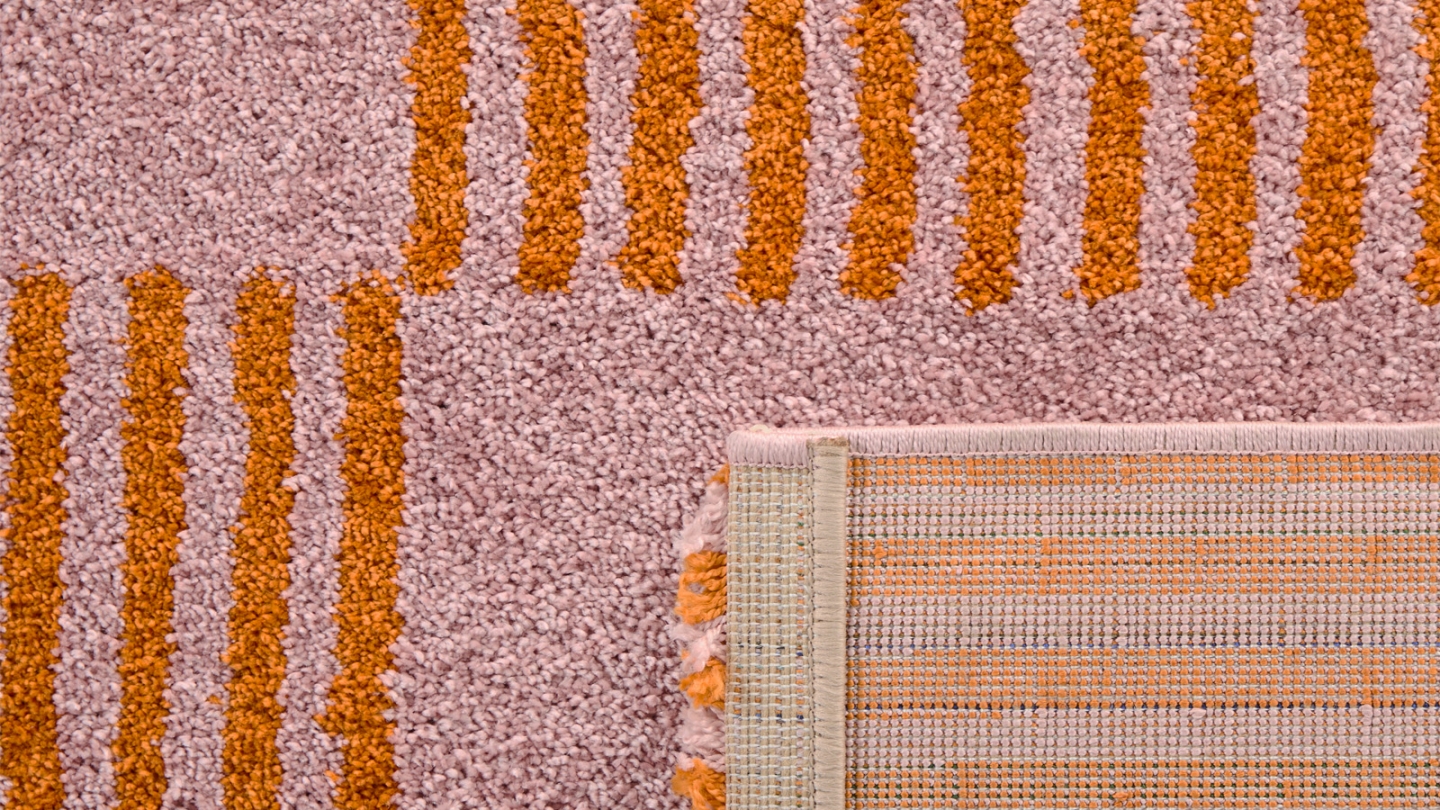 Tapis rétro damnier orange 200x280 cm - Pop Vibes Tapis rétro damnier orange 200x280 cm - Pop Vibes