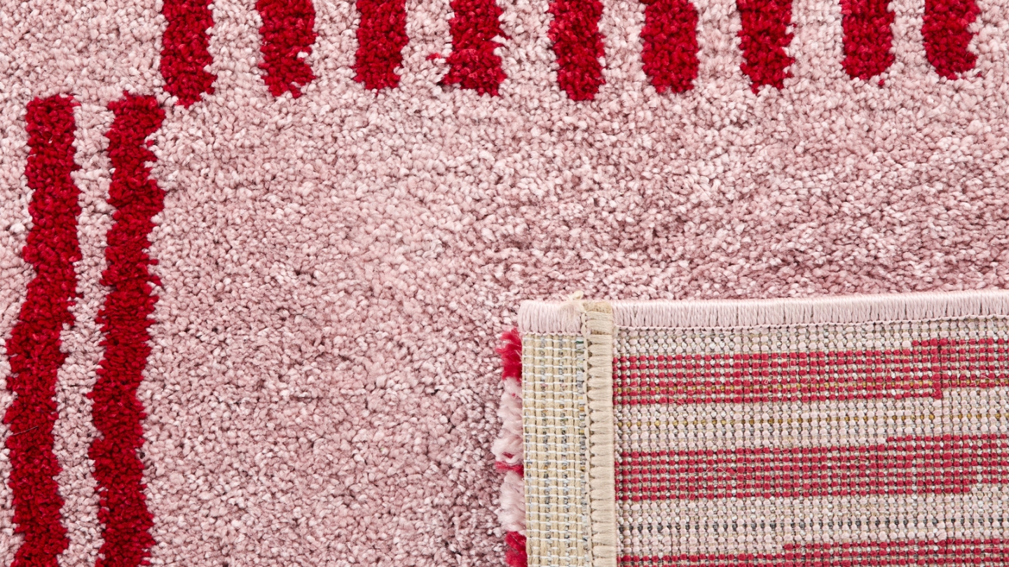 Tapis rétro damniere rouge 200x280 cm - Pop Vibes Tapis rétro damniere rouge 200x280 cm - Pop Vibes