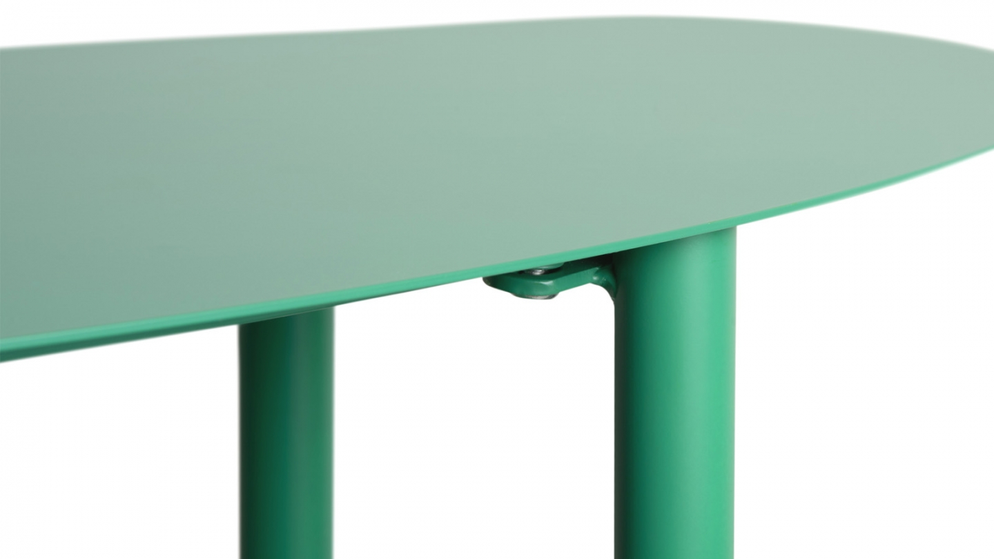 Console en métal vert électrique Console en métal vert électrique
