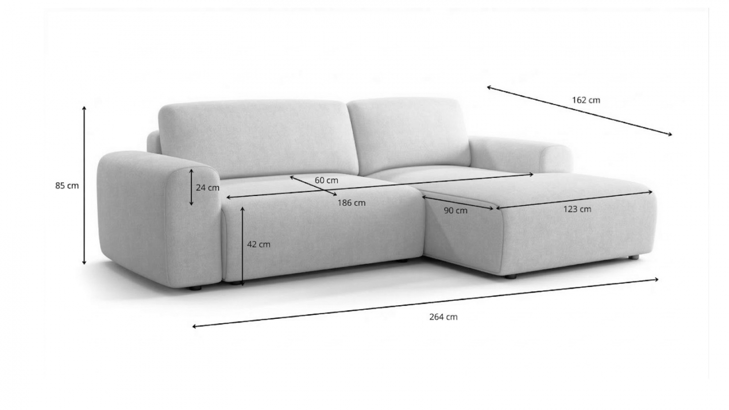 Canapé d'angle réversible convertible 5 places en tissu chenille terracotta - Luno Canapé d'angle réversible convertible 5 places en tissu chenille terracotta - Luno