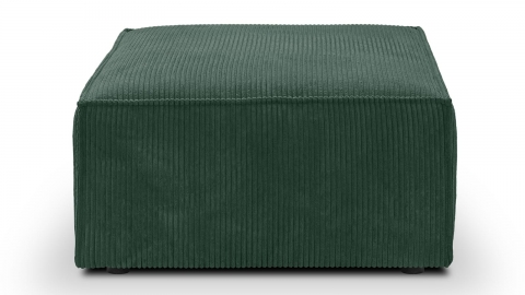 Pouf en velours côtelé vert forêt - Asti