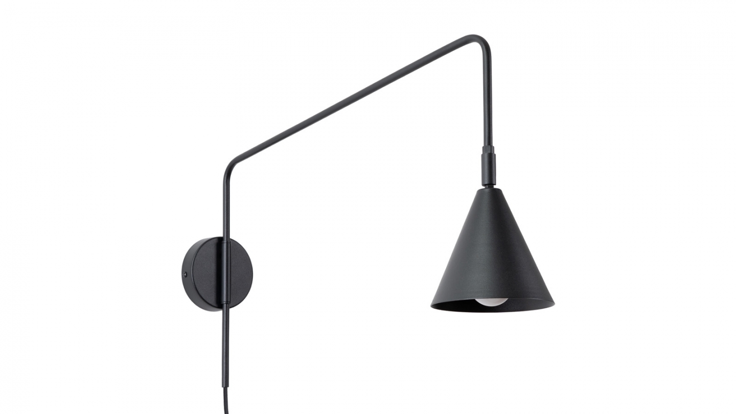 Applique murale à bras orientable noire - Nox Applique murale à bras orientable noire - Nox