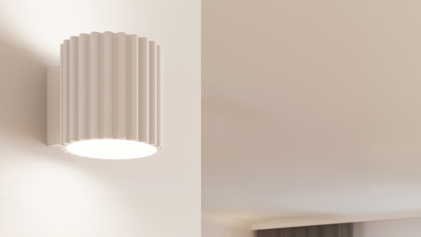 Applique murale cannelé blanche - Aura Applique murale cannelé blanche - Aura