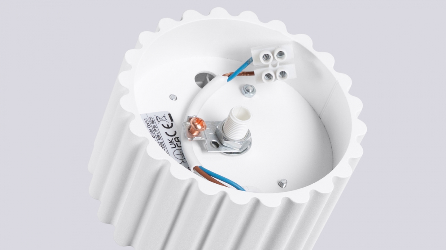 Plafonnier cannelé blanc - Aura Plafonnier cannelé blanc - Aura