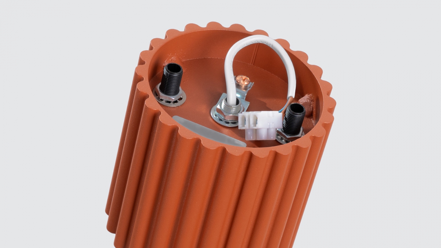 Plafonnier cannelé terracotta - Aura Plafonnier cannelé terracotta - Aura