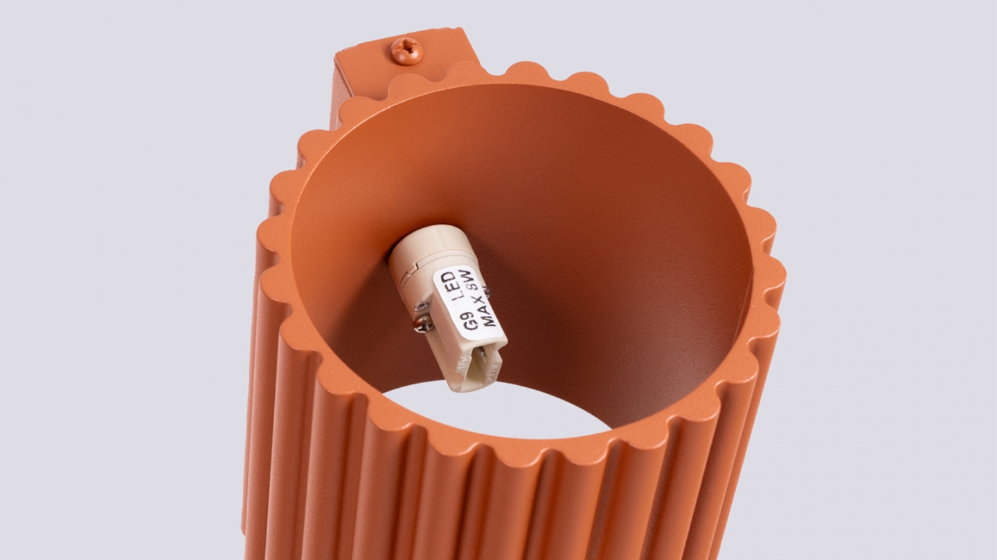 Applique murale cannelé terracotta - Aura Applique murale cannelé terracotta - Aura