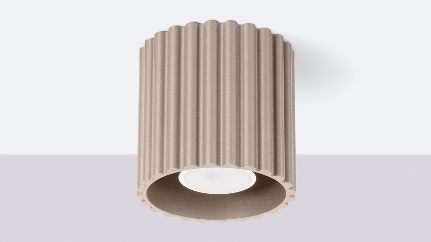 Plafonnier cannelé taupe - Aura Plafonnier cannelé taupe - Aura