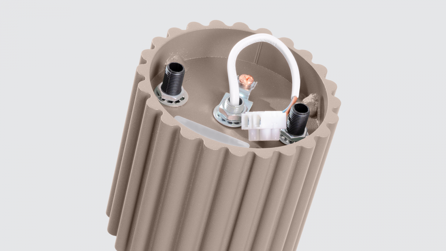 Plafonnier cannelé taupe - Aura Plafonnier cannelé taupe - Aura