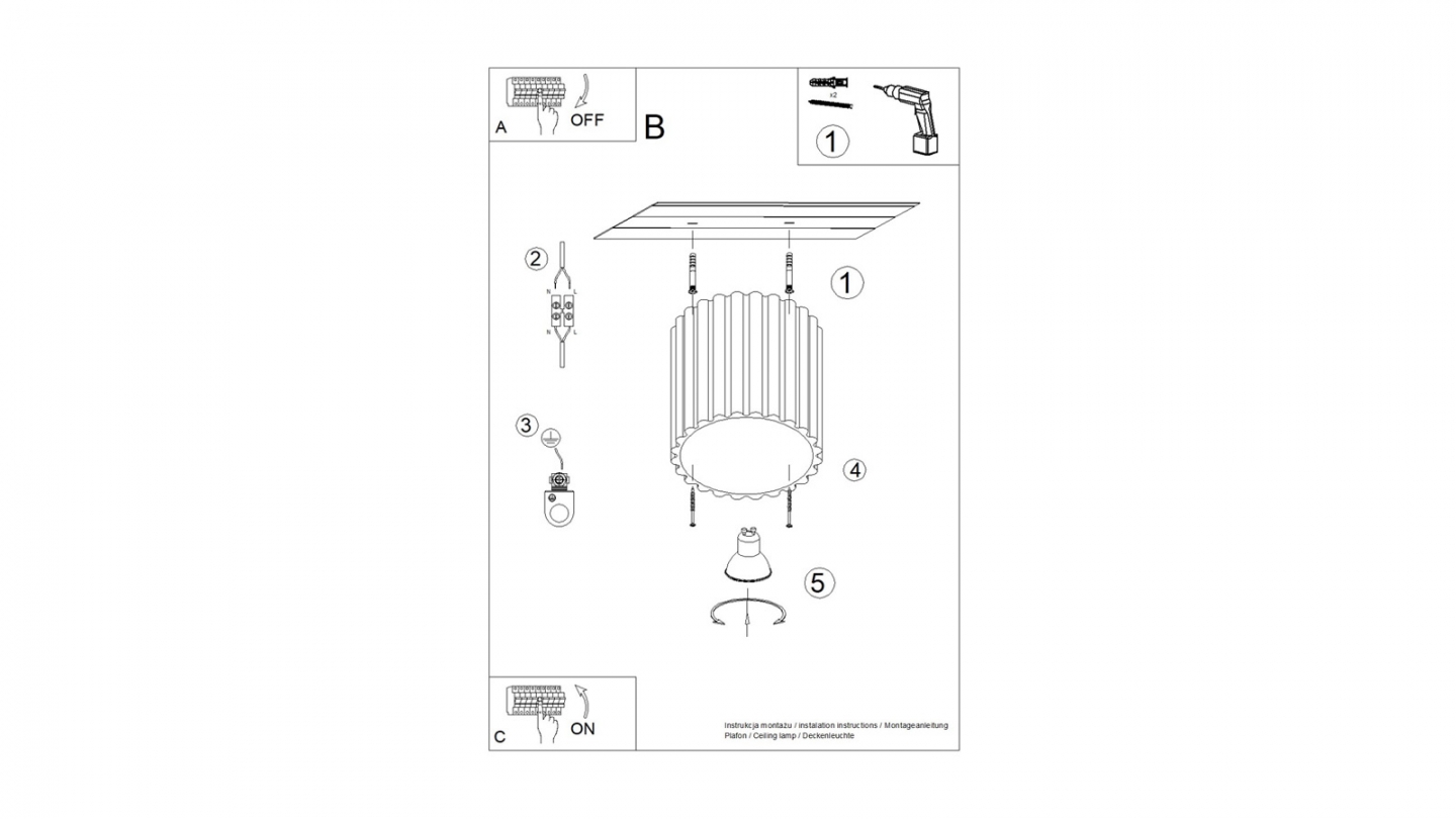 Plafonnier cannelé Bordeaux - Aura Plafonnier cannelé Bordeaux - Aura