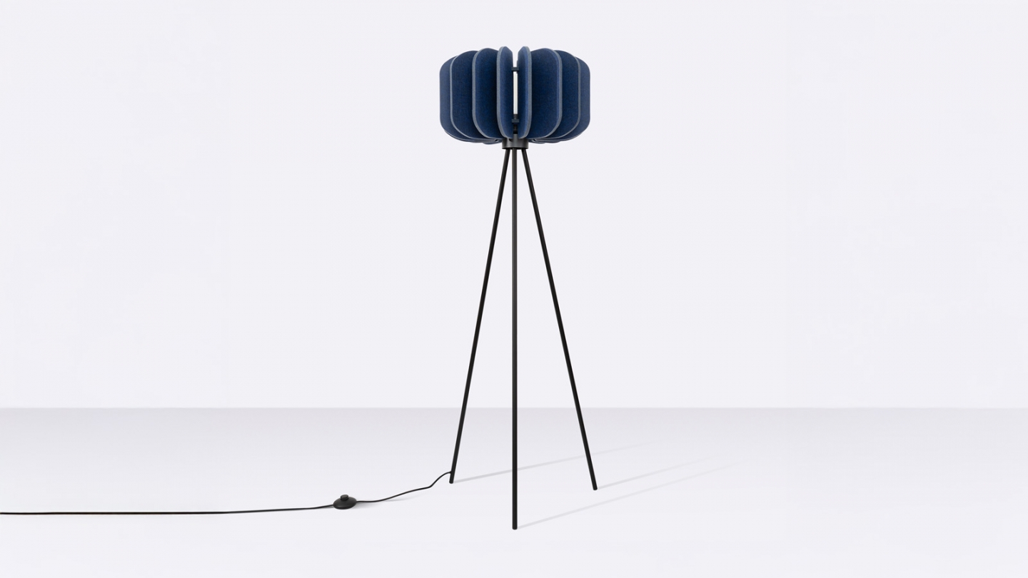 Lampadaire en feutre bleu marine 45 cm - Mula Lampadaire en feutre bleu marine 45 cm - Mula