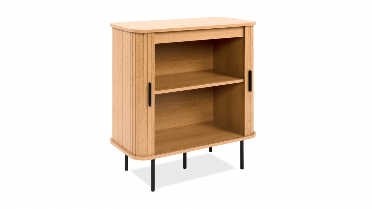 Buffet 2 portes effet Chêne 80 cm - Sora Buffet 2 portes effet Chêne 80 cm - Sora
