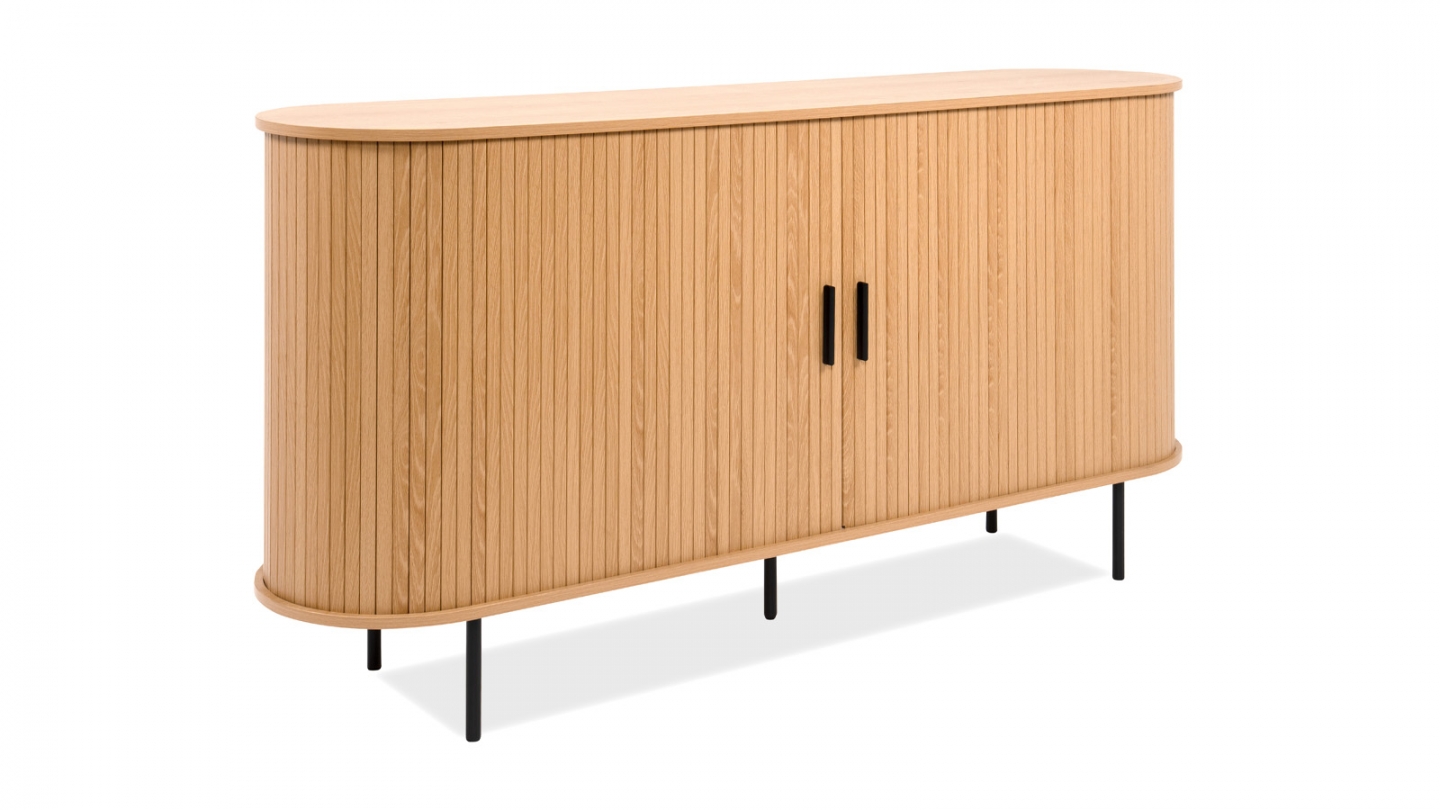 Buffet 2 portes effet Chêne 160 cm - Sora Buffet 2 portes effet Chêne 160 cm - Sora