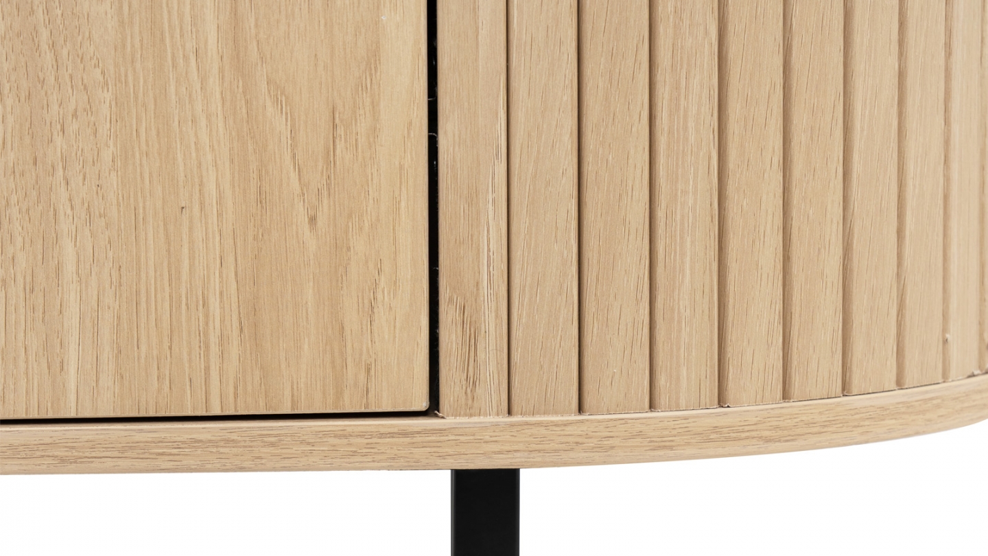 Commode 3 tiroirs effet Chêne et Travertin 80 cm - Juna Commode 3 tiroirs effet Chêne et Travertin 80 cm - Juna