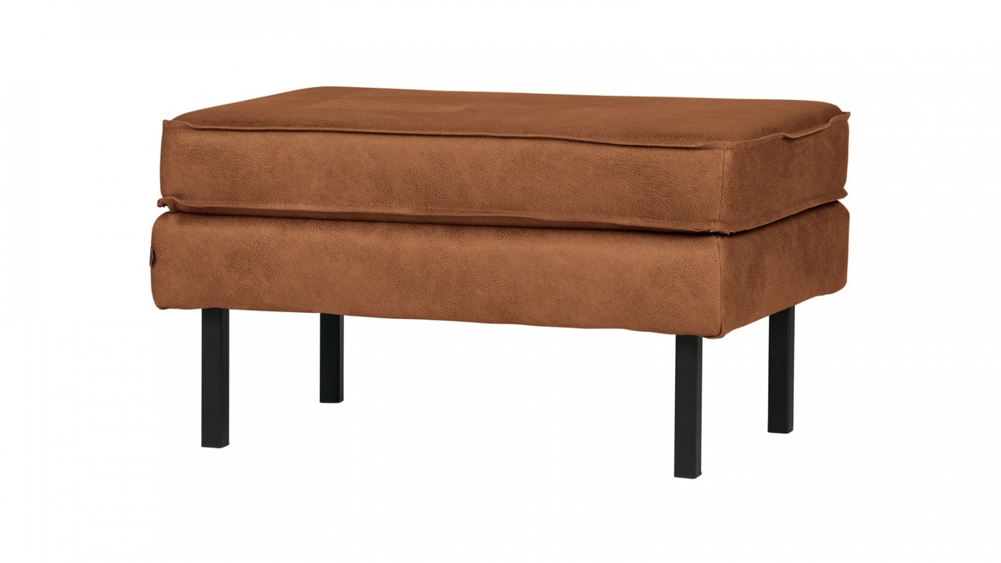 Tabouret en cuir cognac - Collection Rodeo - BePureHome