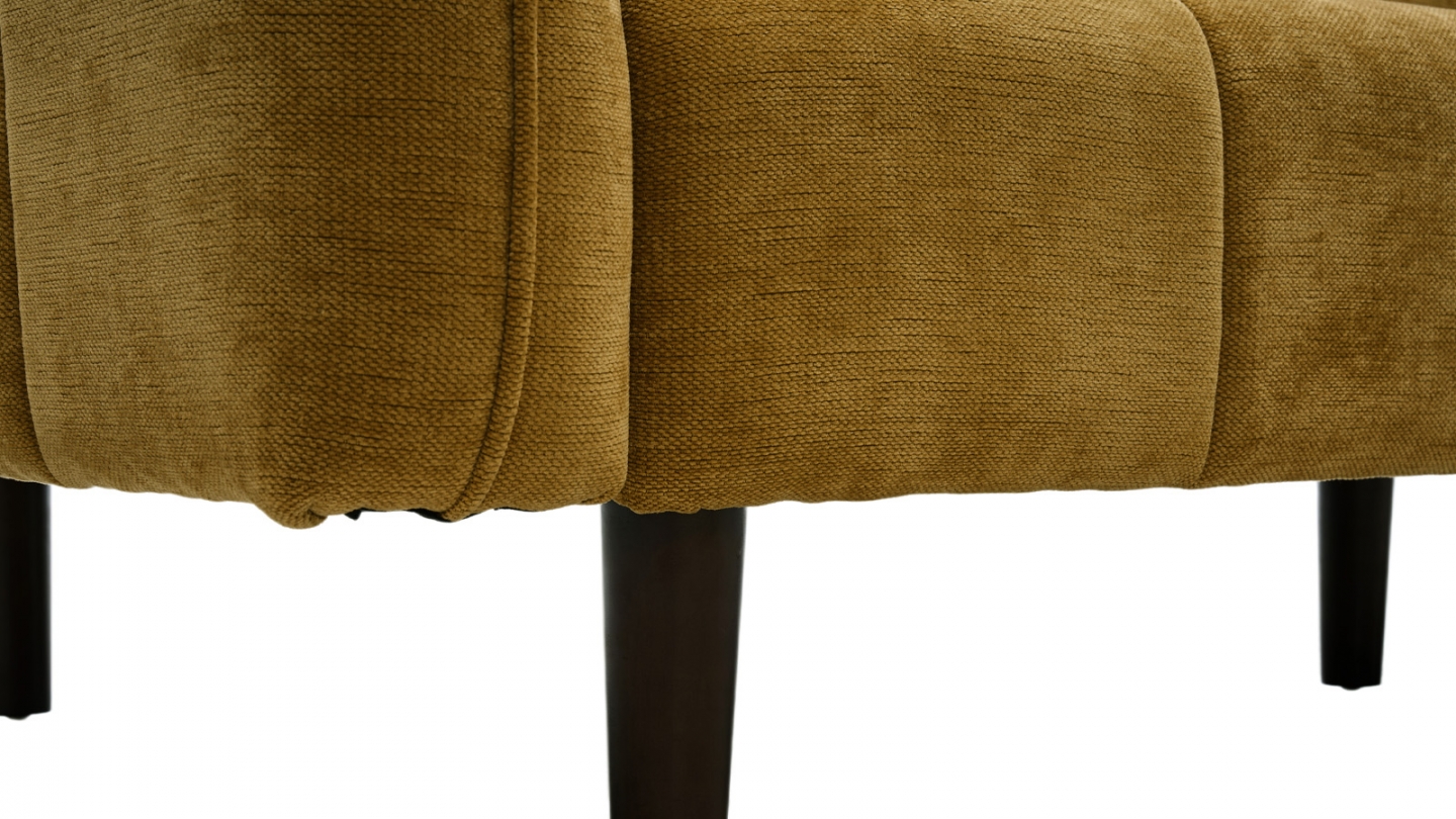 Canapé convertible 3 places en tissu chenille bronze - Pavia Canapé convertible 3 places en tissu chenille bronze - Pavia