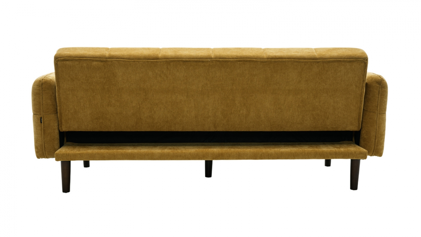Canapé convertible 3 places en tissu chenille bronze - Pavia Canapé convertible 3 places en tissu chenille bronze - Pavia