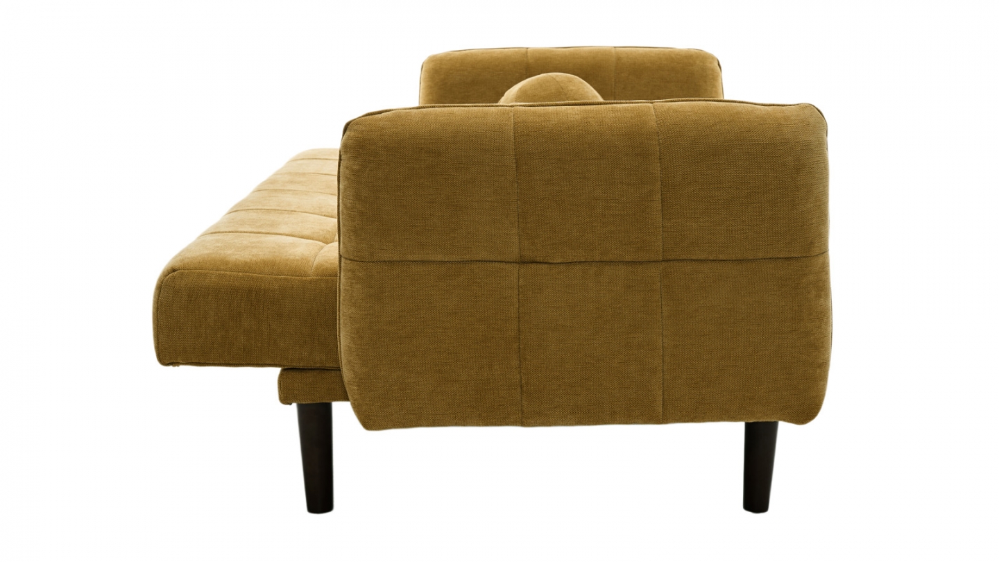 Canapé convertible 3 places en tissu chenille bronze - Pavia Canapé convertible 3 places en tissu chenille bronze - Pavia