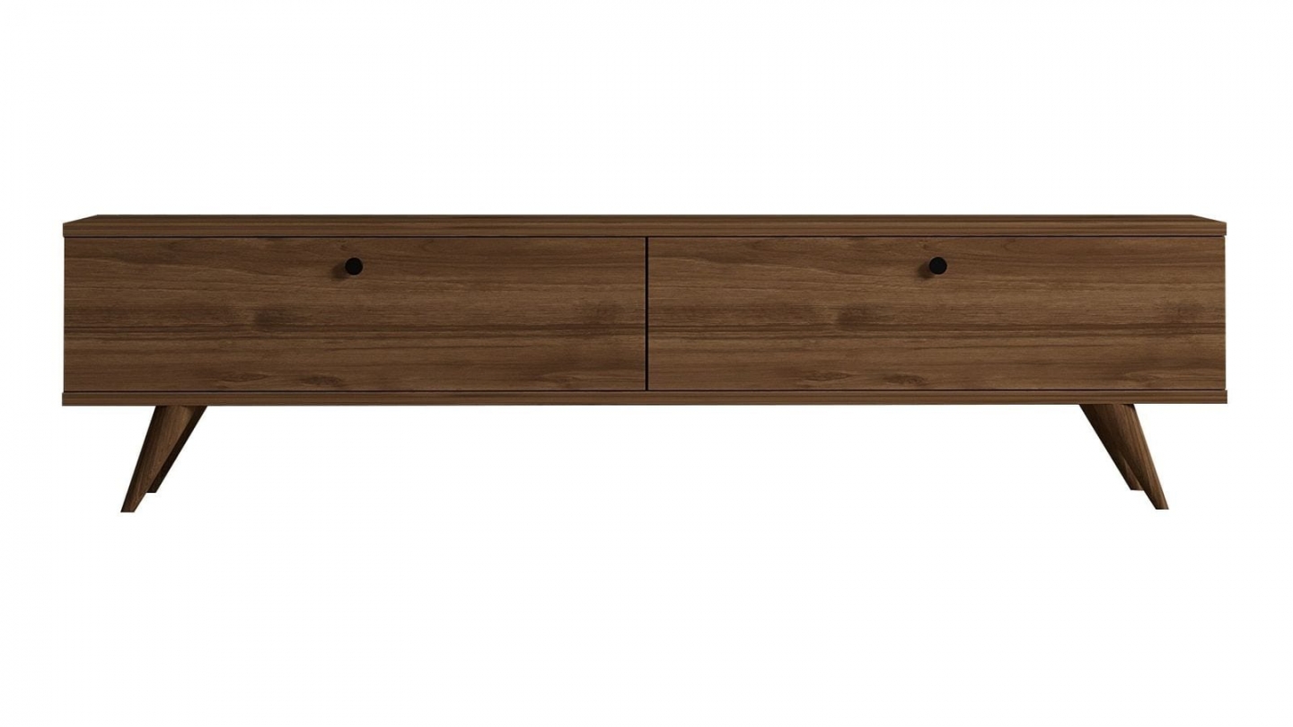 Meuble TV 2 portes effet Noyer 160 cm - Kea Meuble TV 2 portes effet Noyer 160 cm - Kea