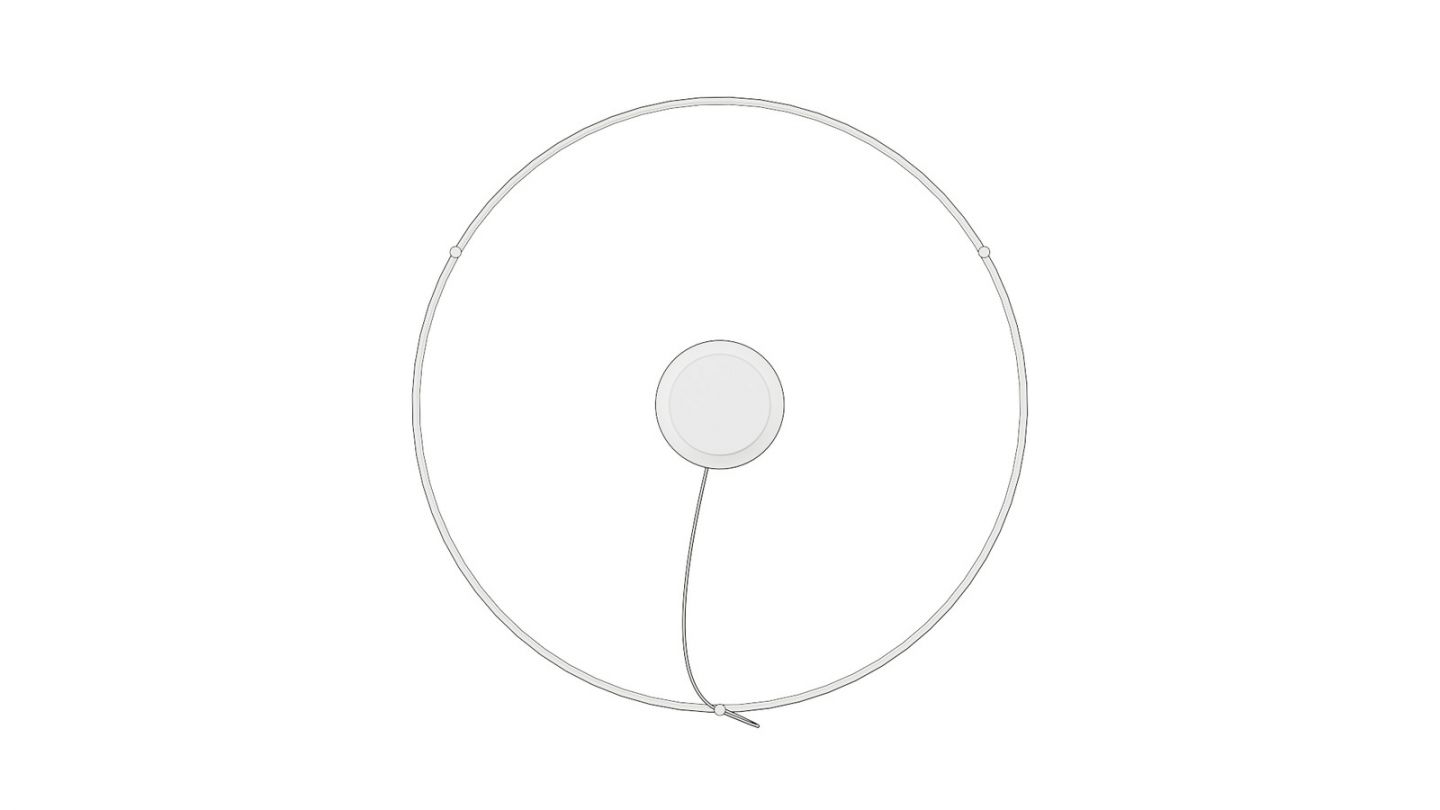 Suspension ronde blanche à Led 78 cm - 3000K - Rio Suspension ronde blanche à Led 78 cm - 3000K - Rio