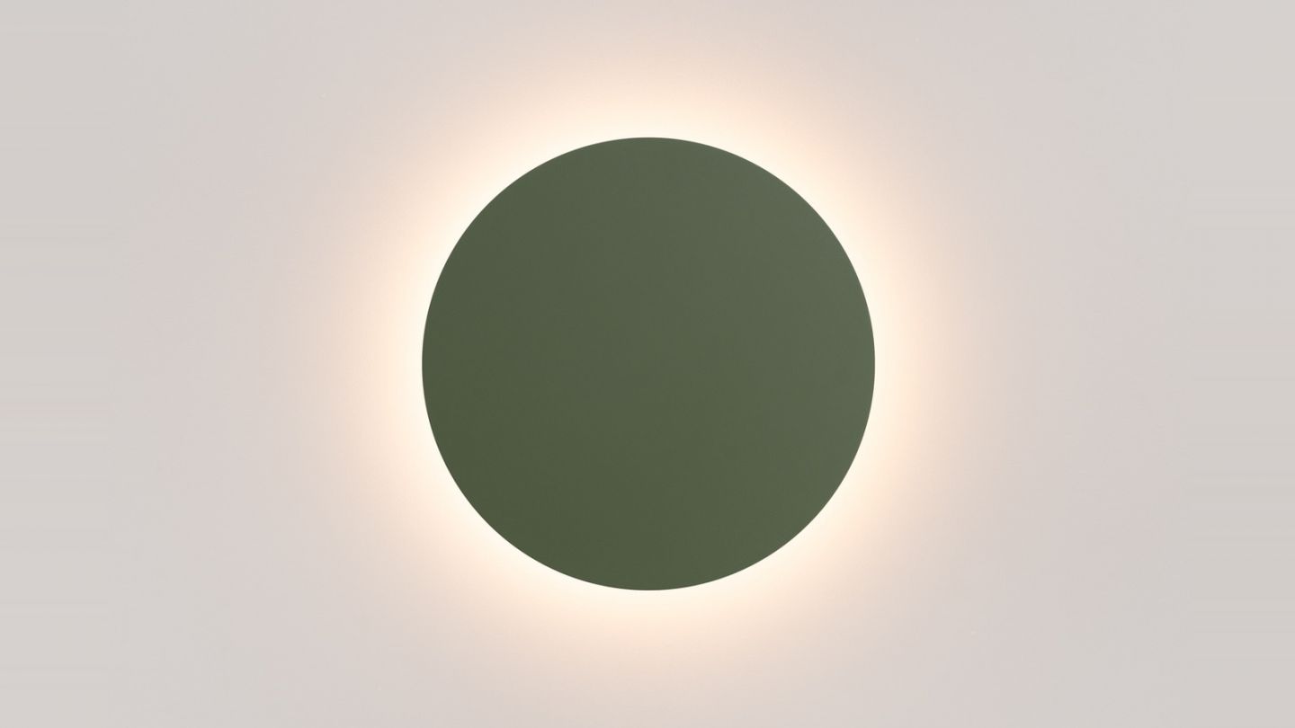 Applique murale ronde vert olive LED 3000K - Borgen Applique murale ronde vert olive LED 3000K - Borgen
