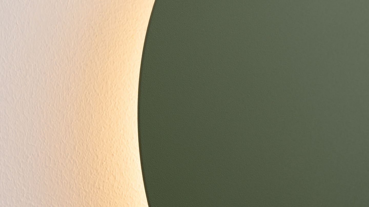 Applique murale ronde vert olive LED 3000K - Borgen Applique murale ronde vert olive LED 3000K - Borgen