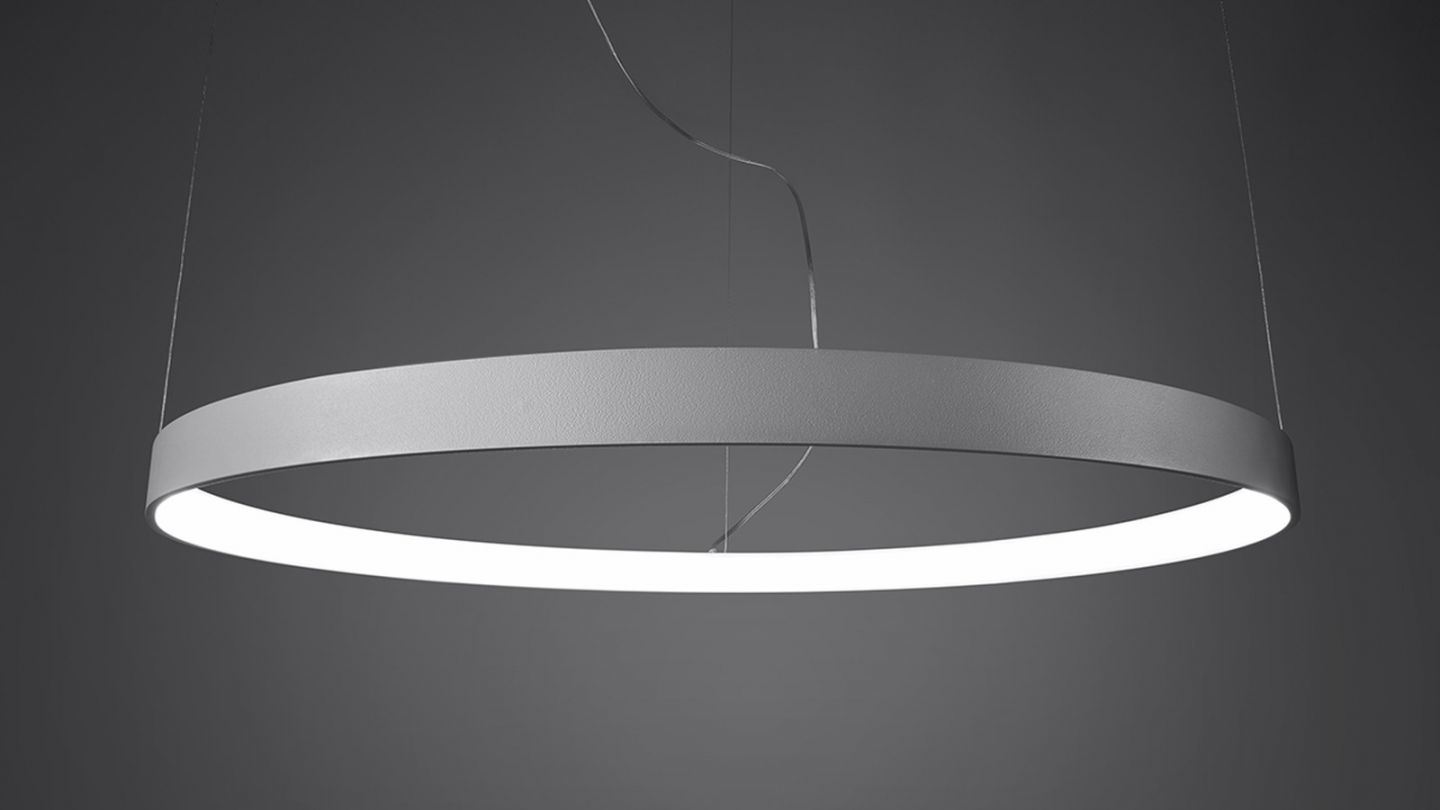 Suspension ronde blanche à Led 78 cm - 4000K - Rio Suspension ronde blanche à Led 78 cm - 4000K - Rio