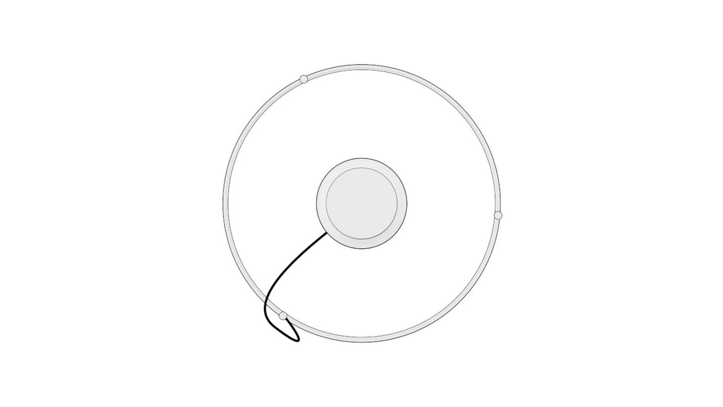 Suspension ronde blanche à Led 55cm - 4000K - Rio Suspension ronde blanche à Led 55cm - 4000K - Rio