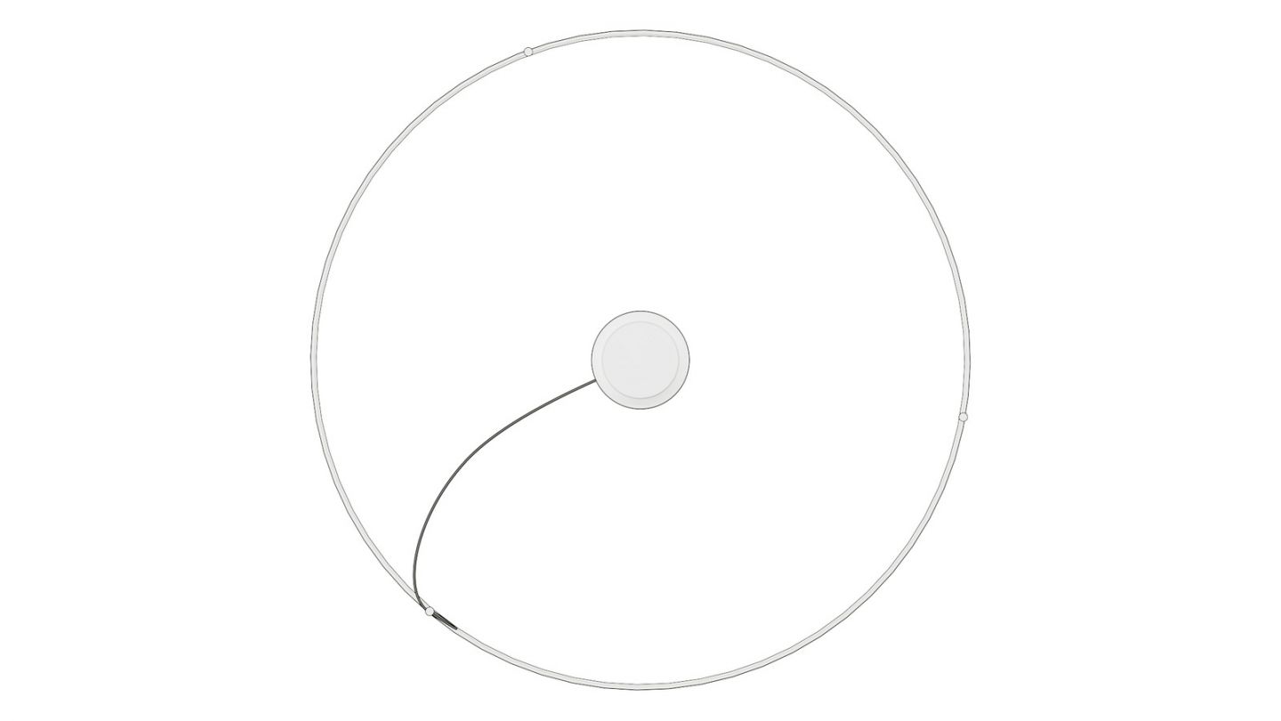 Suspension ronde Blanche à Led 110 cm - 3000K - Rio Suspension ronde Blanche à Led 110 cm - 3000K - Rio