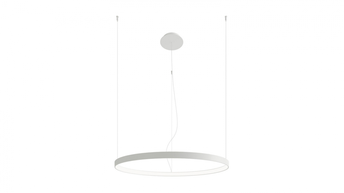 Suspension ronde blanche à Led 78 cm - 4000K - Rio Suspension ronde blanche à Led 78 cm - 4000K - Rio