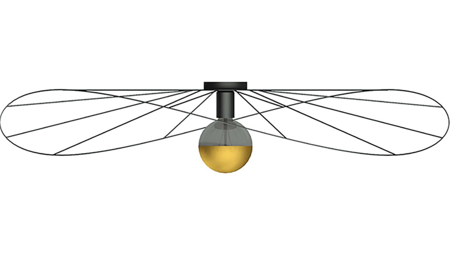 Suspension graphique en métal noir 140 cm - Eskola