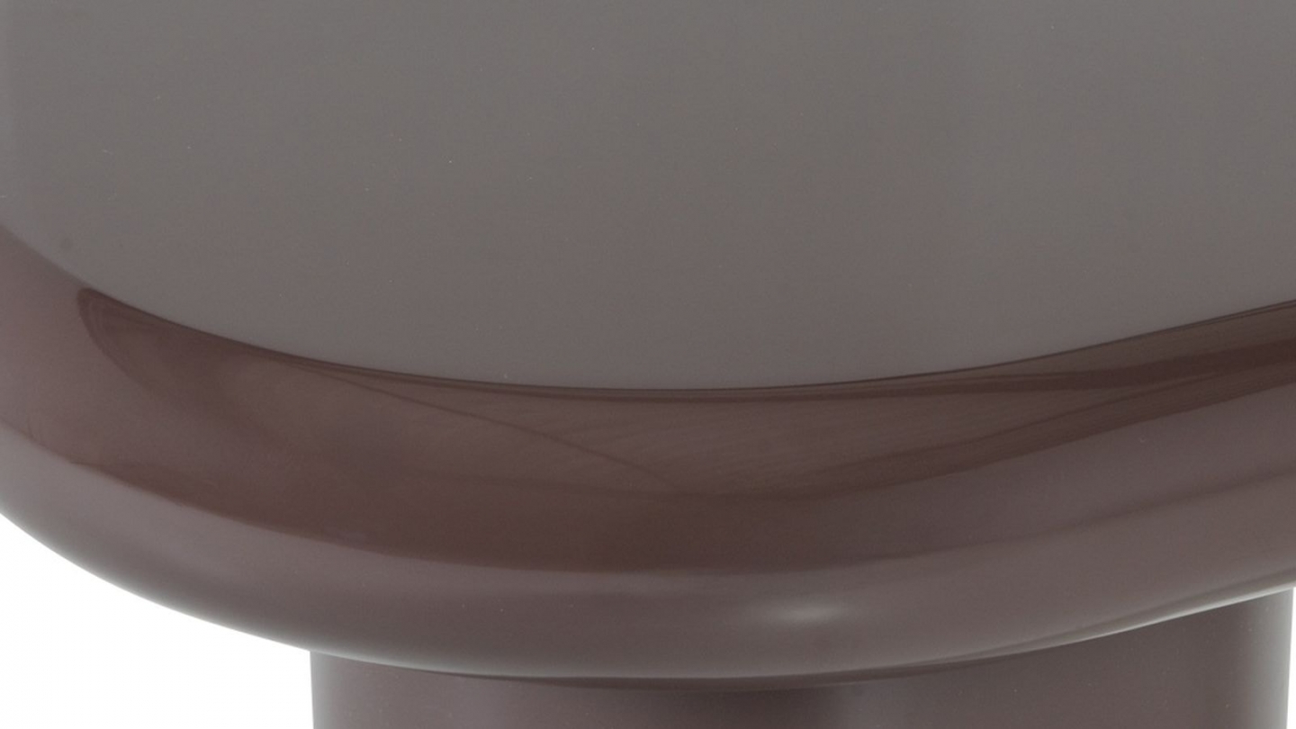 Table d'appoint carrée à bords arrondis laquée brun foncé brillant 50 cm - Zava Table d'appoint carrée à bords arrondis laquée brun foncé brillant 50 cm - Zava