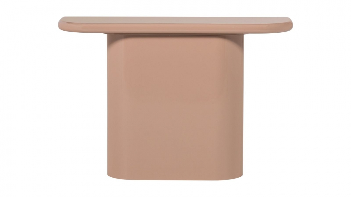 Console laquée rose poudré brillant 120 cm- Nocta Console laquée rose poudré brillant 120 cm- Nocta