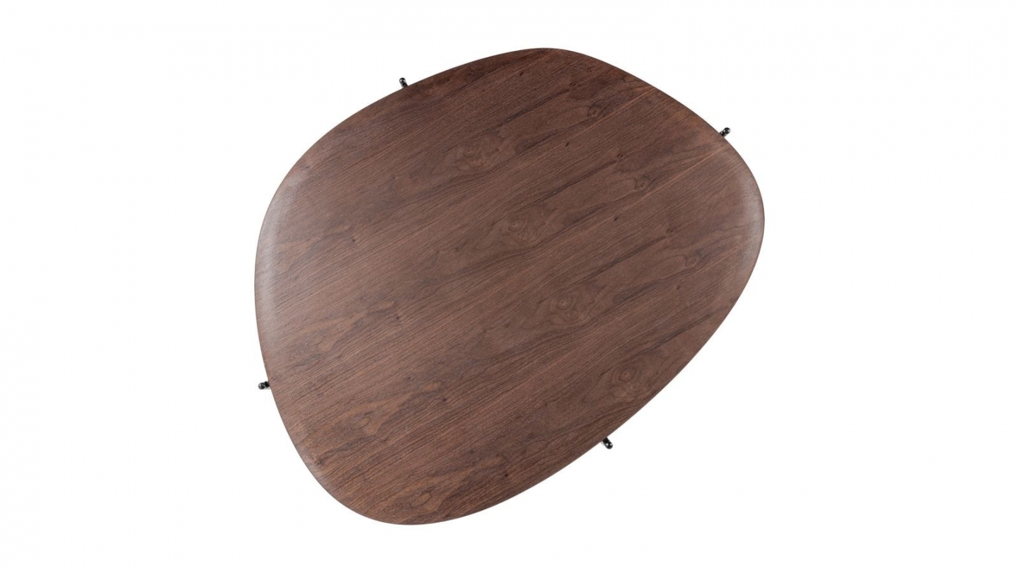 Table basse organique effet bois brun 121 cm - Kota Table basse organique effet bois brun 121 cm - Kota