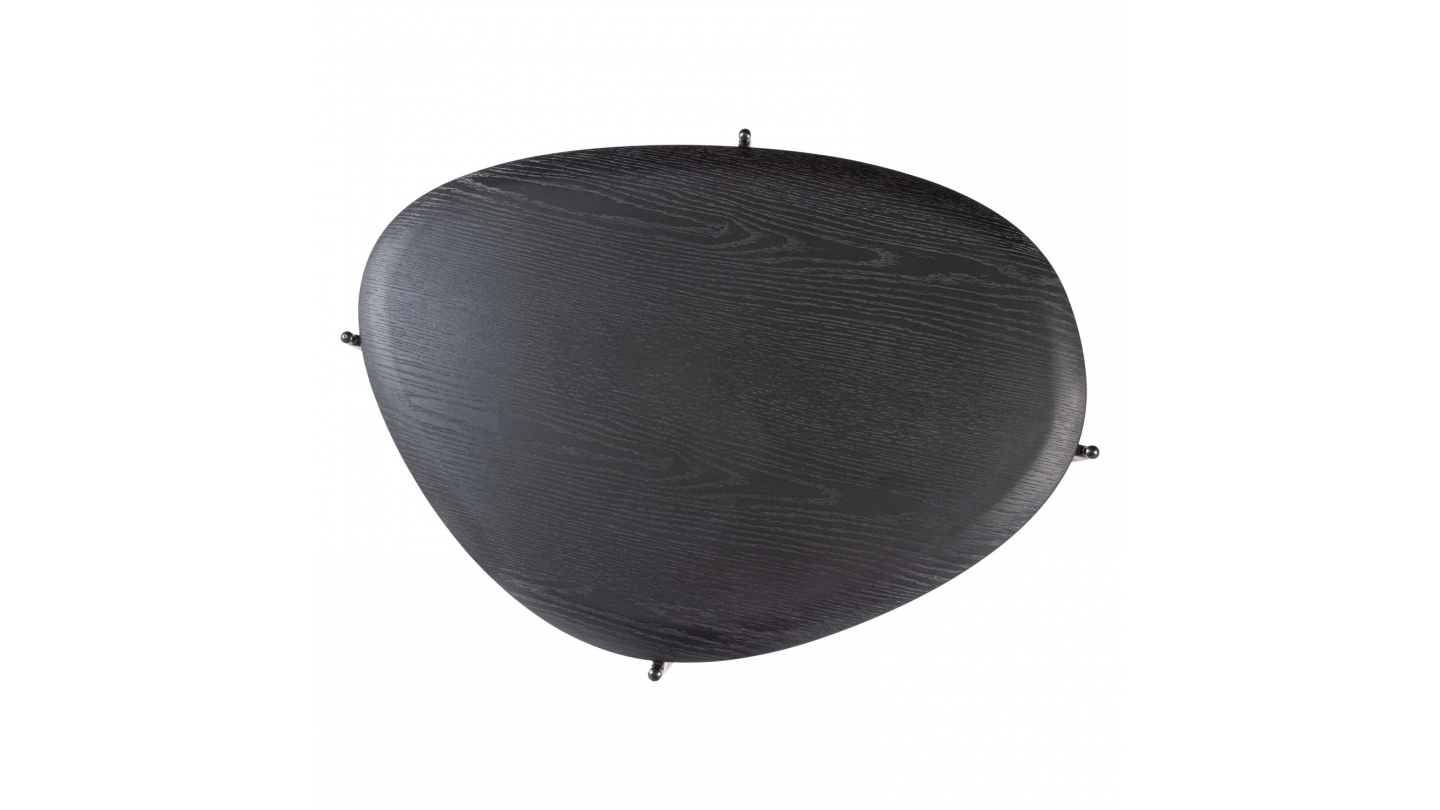 Table basse organique effet bois noir 92 cm - Kota Table basse organique effet bois noir 92 cm - Kota