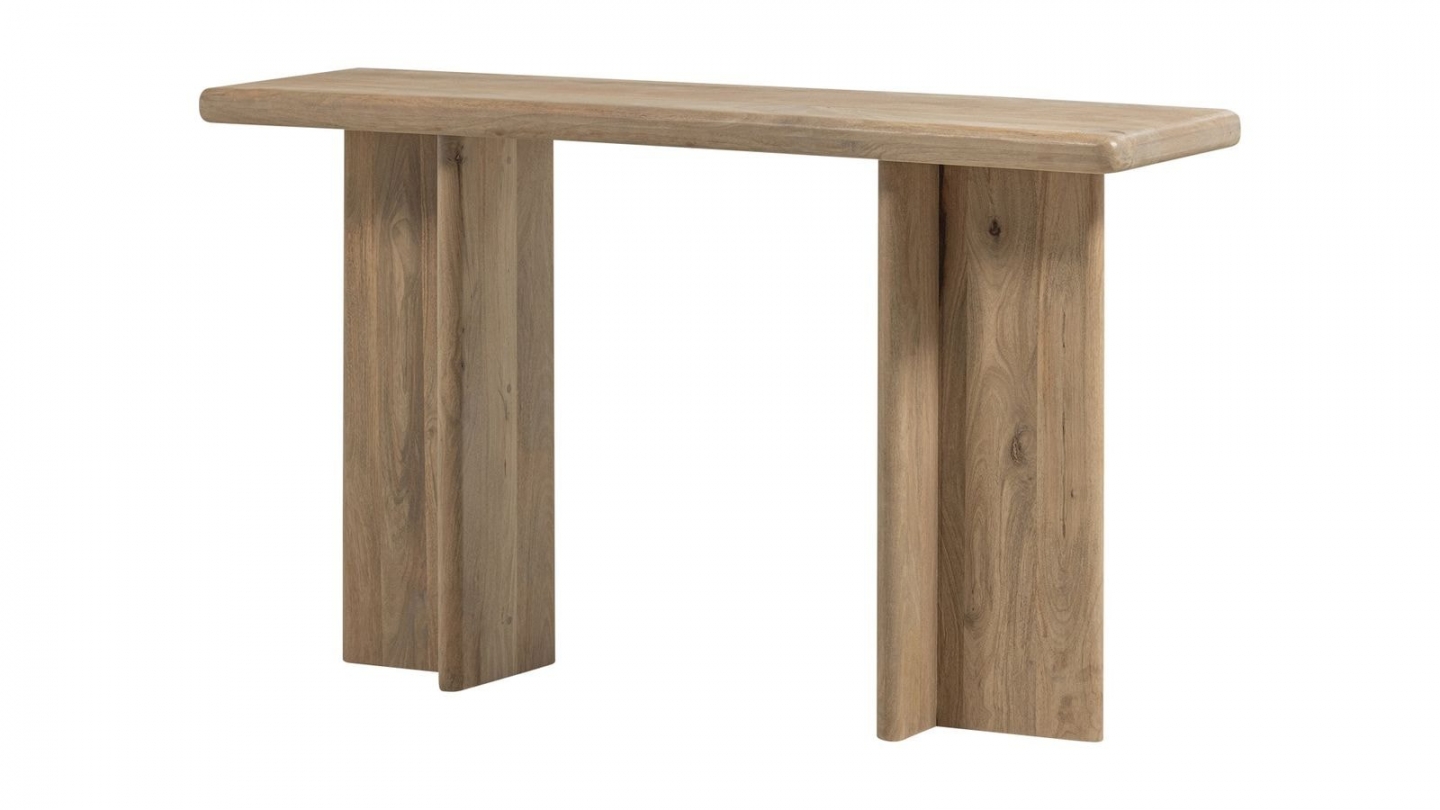 Console rectangulaire en bois de manguier clair 135 cm - Ato Console rectangulaire en bois de manguier clair 135 cm - Ato