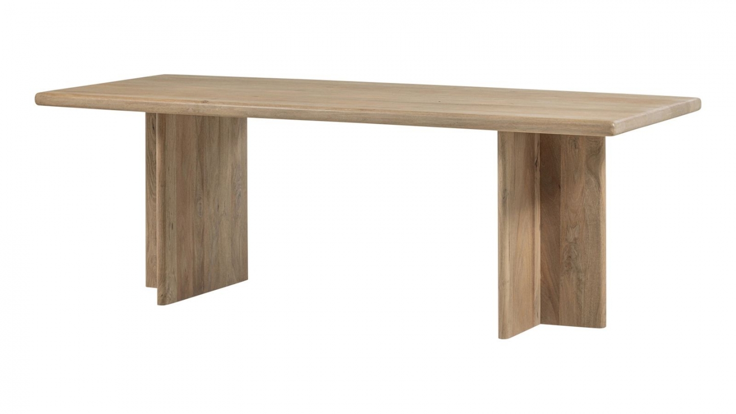 Table à manger rectangulaire en bois de manguier clair 220 cm - Ato Table à manger rectangulaire en bois de manguier clair 220 cm - Ato