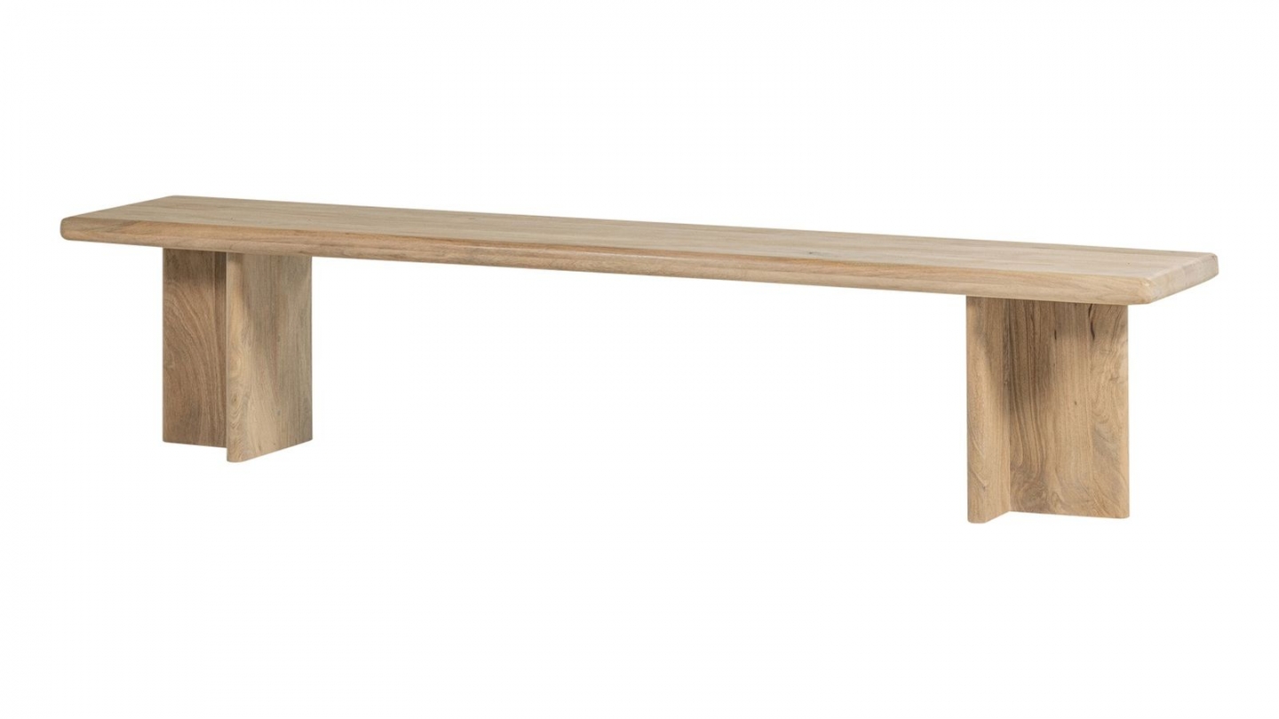Banc de salle à manger XL bois de manguier massif 220 cm - Ato Banc de salle à manger XL bois de manguier massif 220 cm - Ato