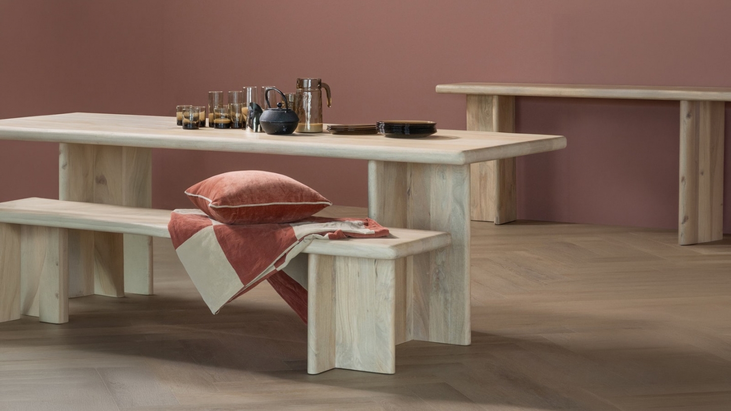 Banc de salle à manger en bois de manguier massif 180 cm - Ato Banc de salle à manger en bois de manguier massif 180 cm - Ato