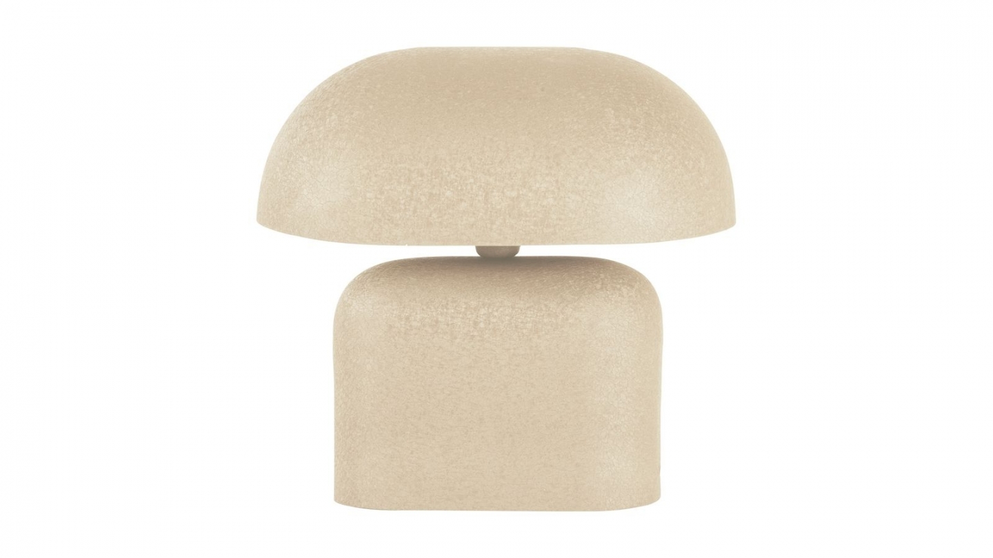 Lampe de table champignon en métal sable - Tilo Lampe de table champignon en métal sable - Tilo