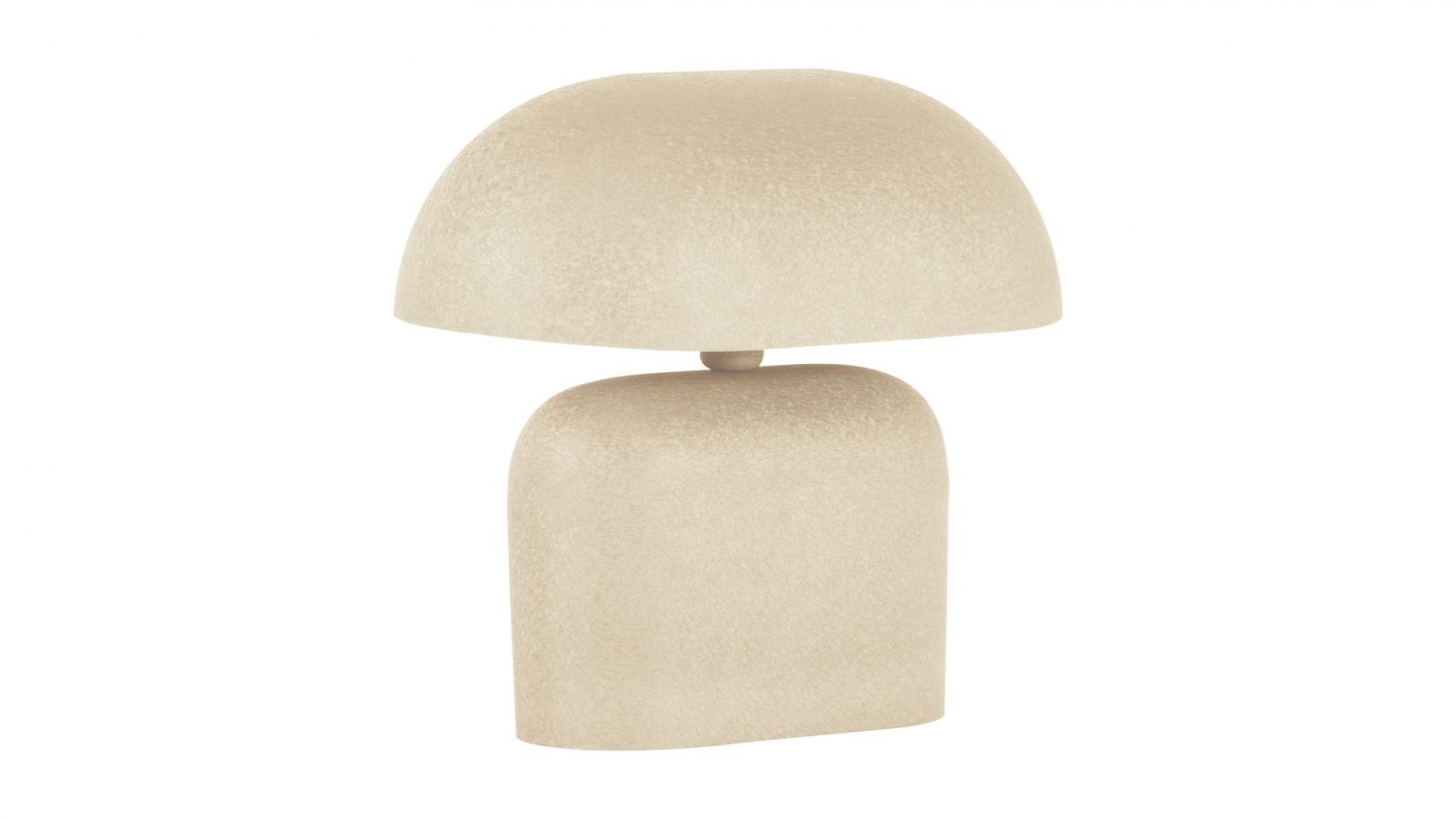 Lampe de table champignon en métal sable - Tilo Lampe de table champignon en métal sable - Tilo