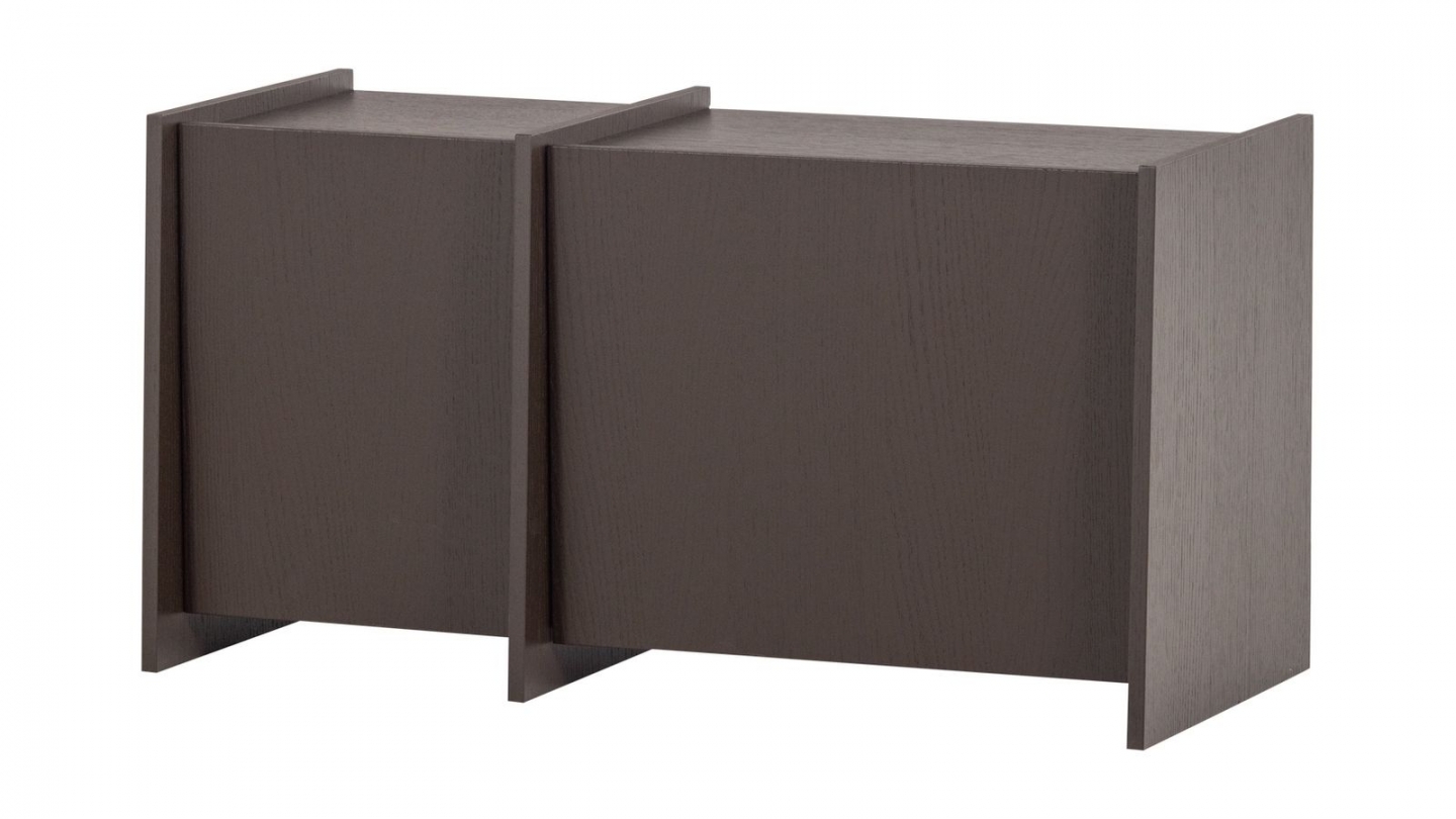 Meuble TV en placage frêne brun moyen 102 cm - Brock Meuble TV en placage frêne brun moyen 102 cm - Brock