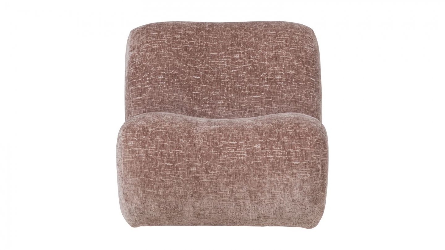 Fauteuil en velours effet craquelé rose poudré - Nomu Fauteuil en velours effet craquelé rose poudré - Nomu