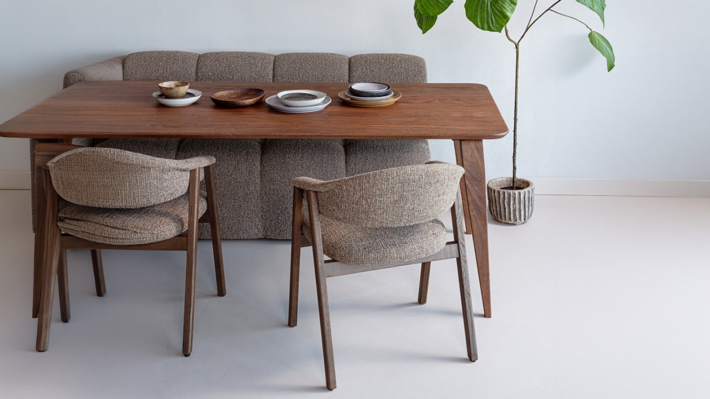 Table à manger rectangulaire en bois de manguier brun 220 cm - Ato Table à manger rectangulaire en bois de manguier brun 220 cm - Ato