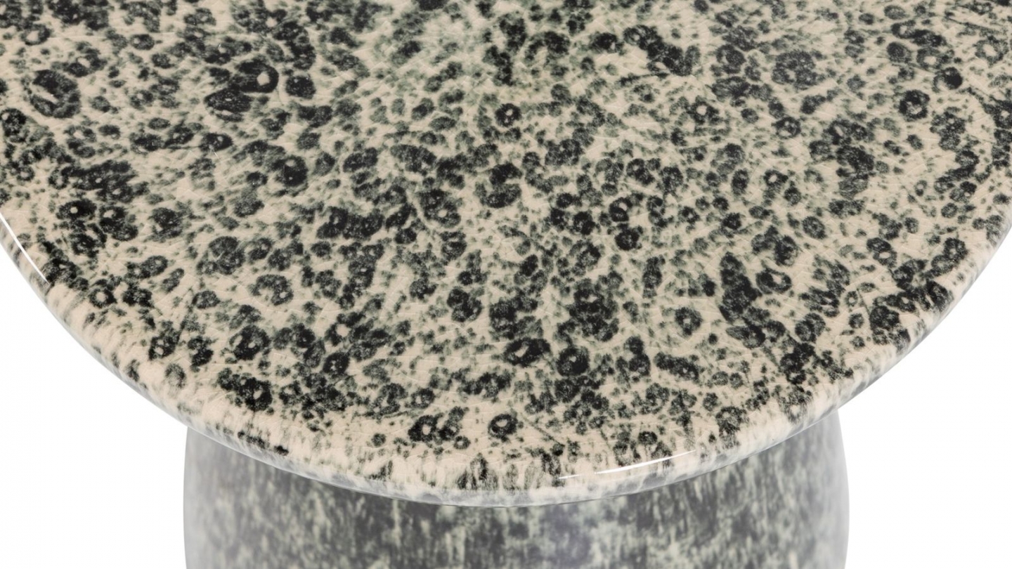 Table d'appoint ronde en céramique gris foncé moucheté Ø35 cm - Fleck Table d'appoint ronde en céramique gris foncé moucheté Ø35 cm - Fleck